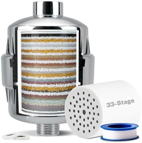 iSpring SF2S 33-Stage Universal Shower Head Filter for Hard Water by iSpring