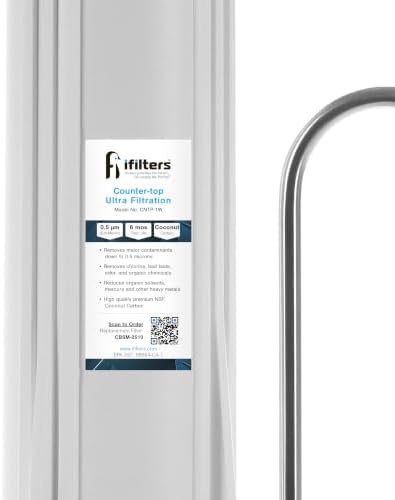 iFilters CNTP-1W Countertop Water Filter with 0.5 Micron Carbon Block - Image 4