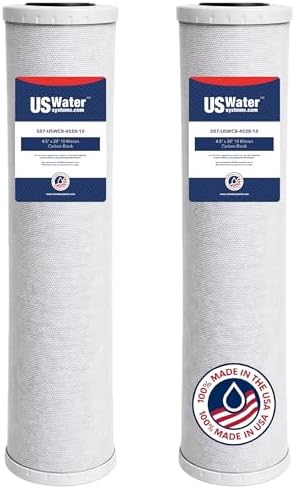 US Water Systems Carbon Water Filter, 4.5x20, 10 Micron, 2-Pack by USWaterSystems