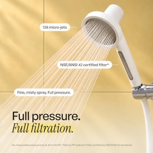 SecondShower Filtered Shower Head with Handheld for Hard Water - NSF Certified 99.9% Chlorine Removal, High Pressure, Korean Vitamin C Filter for Soft Skin & Hair (Forest Green) - Image 5
