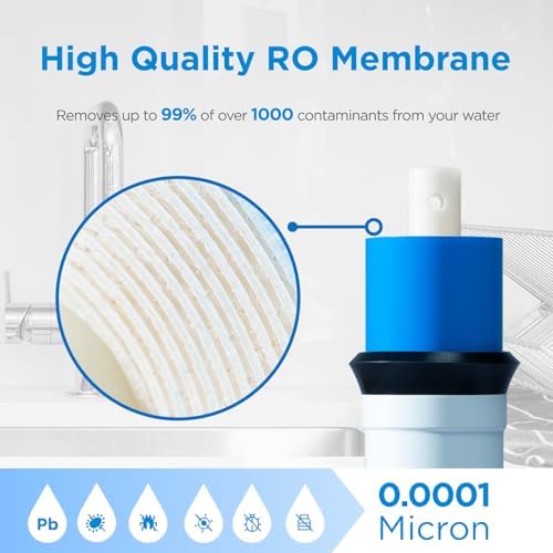 100 GPD RO Membrane Filter Replacement, 12" x 2.0" Reverse Osmosis Water Filter Membranes Replacement for Home Drinking Under Sink RO Water Filtration System, 2-Pack - Image 3
