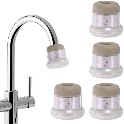 M METERXITY 4-Pack Mushroom Shaped Faucet Water Filter, Brown by MMETERXITY