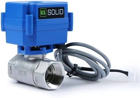 U.S. Solid Water Leak Detector with Auto Shut-Off Valve & Sound Alarm, 3/4" NSF Certified 304SS Motorized Ball Valve with 3 Sensors, for Water Heaters, Laundry & Flood Prevention(10 PCS) - Image 3