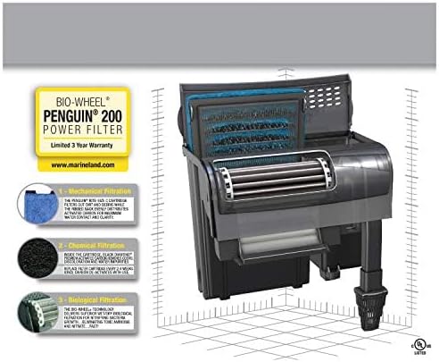 Marineland Bio-Wheel Penguin 200 GPH Power Aquarium Filter - Image 4