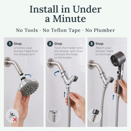 Drivse Shower Hose and Adjustable Shower Head Holder Kit - Image 5