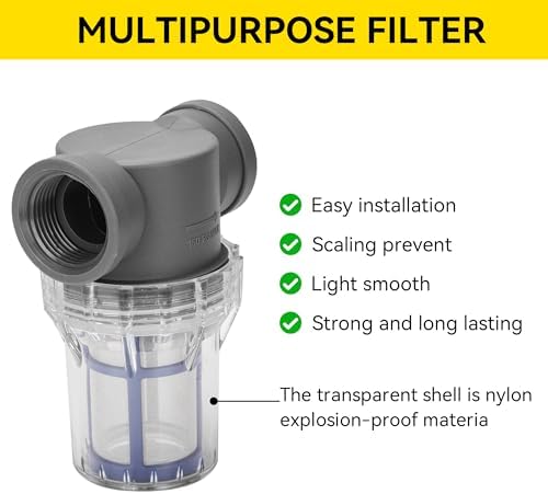 1'' Female NPT in-Line Strainer - Garden Hose Filter for High Pressure Washer, Sediment Filter with 100 Mesh Stainless Steel Screen (1'' 100 Mesh) - Image 5