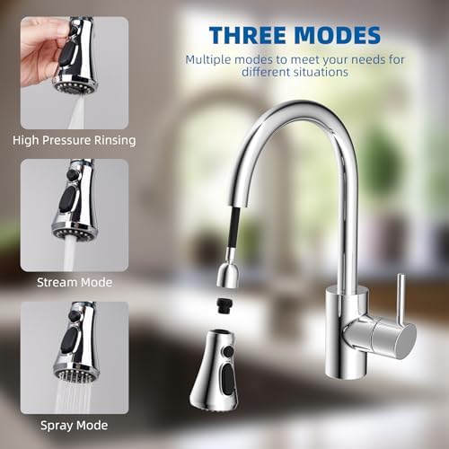 Hibbent NSF/ANSI/CAN 61 & 372 Certified Pull Down Kitchen Faucet Head - Image 2