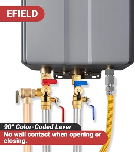1Pcs EFIELD 3/4"FIP IPS Tankless Water Heater Service Valve Kit(TOOL028) - Image 6