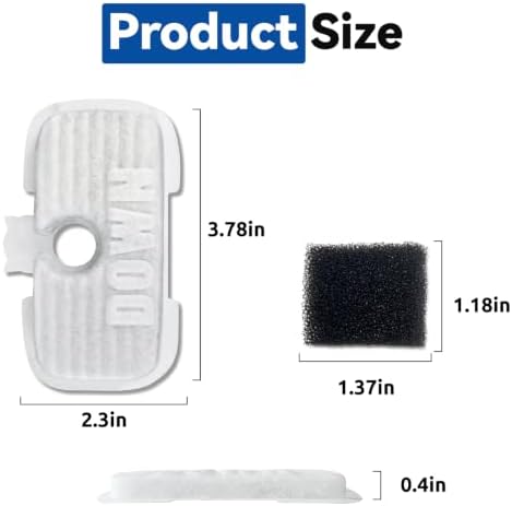 40 Packs for Petlibro Cat Water Fountain Filters Replacement Dockstream,Compatible with PETLIBRO® Water Fountain PLWF106 PLWF116 PLWF005/115/105/305 (20 Replacement Filters + 20 Pre-Filter Sponges) - Image 6