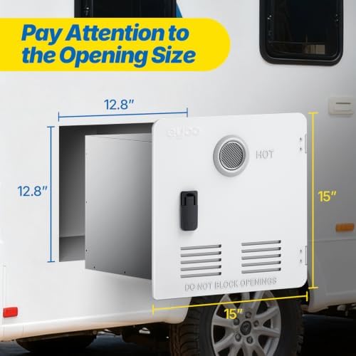 Eyoo 15 x 15 Inches RV Water Heater White Door. ONLY Door kit for Eyoo RV water heaters - Image 2