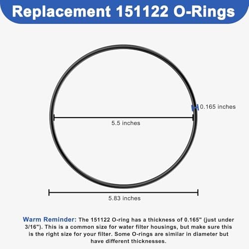 O-Ring Replacement 151122 O-Rings Compatible with Pentair Pentek Big Blue Water Filters, OEM Size O Ring, Buna-N Rubber, 3 Pack - Image 2