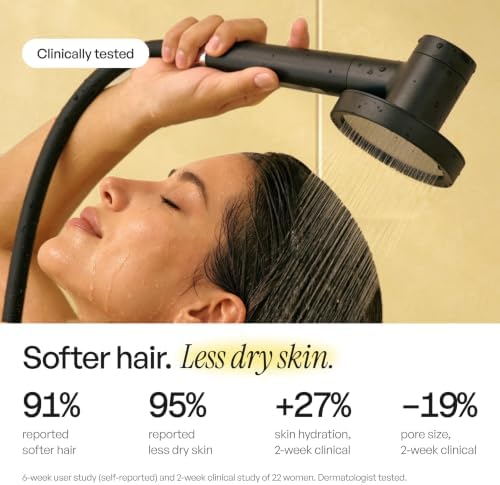 SecondShower Filtered Shower Head with Handheld for Hard Water - NSF Certified 99.9% Chlorine Removal, High Pressure, Korean Vitamin C Filter for Soft Skin & Hair (Matte Black) - Image 3