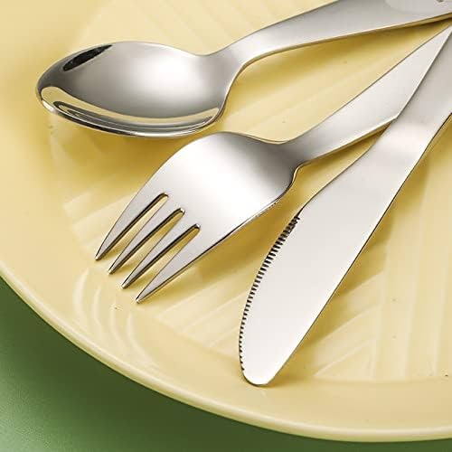 VANRA Premium 18/8 Stainless Steel Children Cutlery Set 6.6-inch Kids Dinner Knives Set 4 Pieces Silverware Flatware Utensil Set for Home School (4 Knives) - Image 5