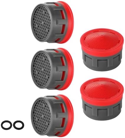 JQK Faucet Aerator, 2.2 GPM Flow Retrictor Insert Aerators Replacement Parts Only Work for Bathroom Sink Faucets 5 Pack, Standard Size, FAN22-P5 by Homeimprovement