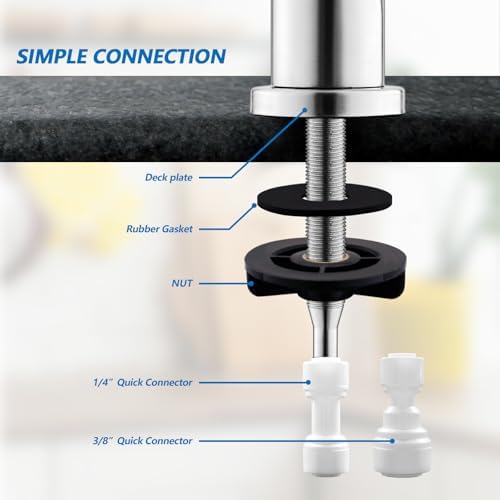 WEWE Drinking Water Faucet for RO System and Bar Sink, Brushed Nickel - Image 6