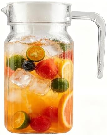 20oz Acrylic Small Pitcher with Lid and Handle, Jar Carafe for Ice Water by Unknown