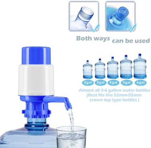 Water Bottles Dispenser Blue Manual Hand Pressure Drinking Fountain Pressure Water Press Pump - Image 5