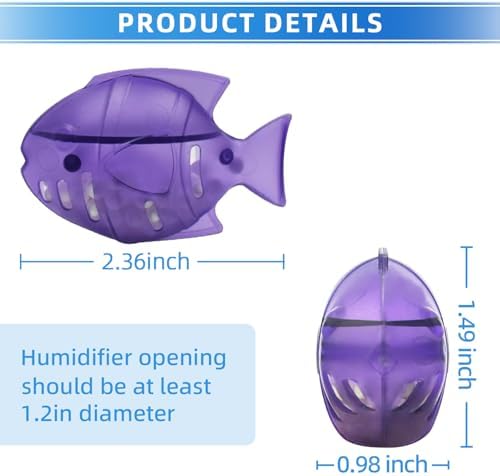 Humidfier Cleaner Fish for Humidifier & Fish Tank, 6 Pack, Purple - Image 2