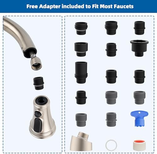 Hibbent cUPC Certified Kitchen Faucet Head Replacement with 15 Adapters - Image 4