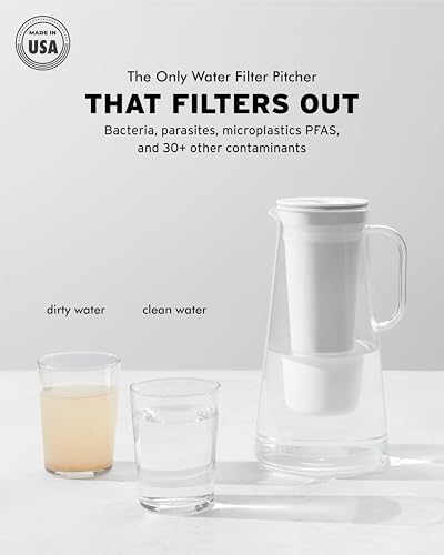 LifeStraw Home Pitcher BPA Free Plastic Stormy Blue, 7-Cup (Pack of 2) - Image 5