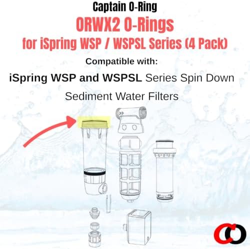Captain O-Ring – Replacement ORWX2 O-Rings for iSpring WSP WSPSL Series Spin Down Sediment Water Filter (4 Pack) - Image 2