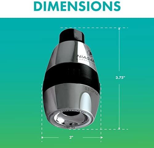 Niagara Conservation N2615CH Tri-Max 1-Spray with 0.5-1.5 GPM 2-in. Wall Mount Adjustable Fixed Shower Head in Chrome, 1-Pack | Bathroom Shower Head Sprayer with Pressure Compensation - Image 6