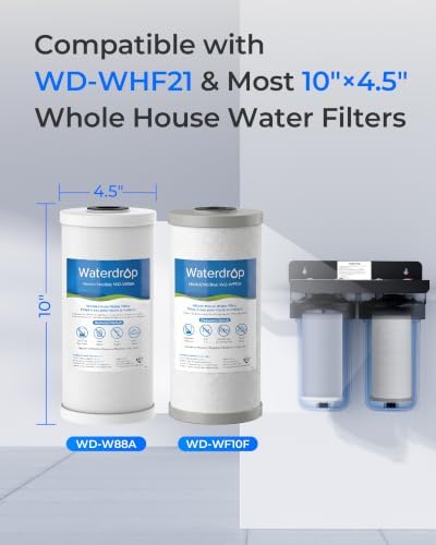 Waterdrop WHF21-PBL 2-Stage Whole House Water Filter System, with WF10FG Whole House Water Filter, Bundle - Image 6