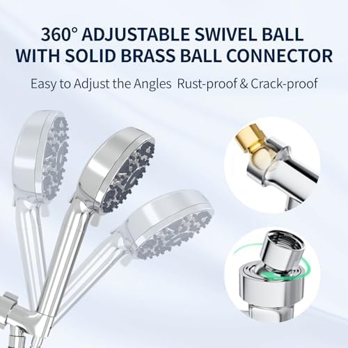 Filtered Shower Head with Handheld, 7 Spray Settings, Chrome - Image 6