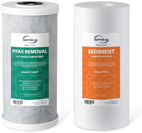 iSpring F2WGB21BPF 2-Stage Whole House Water Filter Set for WGB21B-PF by iSpring