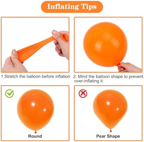 APLANET 150pcs Orange Balloons Different Sizes 18 12 10 5 Inch Burnt Orange Fall Balloon for Party Baby Shower Birthday Halloween Thanksgiving, Arch Kit Decoration - Image 4