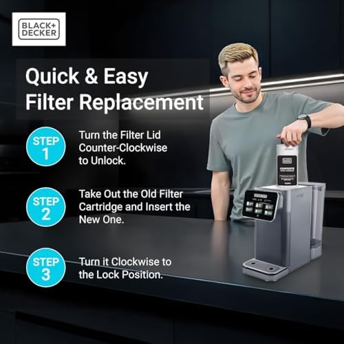 BLACK+DECKER Countertop Composite Cartridge, Reverse Osmosis Water Filter with 5 Stage Filtration System with UV, IAPMO R&T Tested, Platinum Sealed, and NSF/ANSI 58 Certified - Image 3