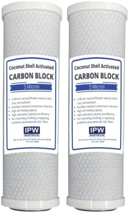 IPW Carbon Block Water Filter Cartridge, 2 Pack, UF-50 by Isopure_WaterIPWINDUSTRIES