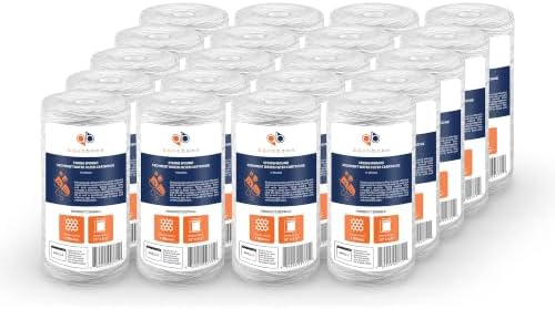 Aquaboon 1 Micron 10 x 4.5 String Wound Water Filter Cartridge 20-Pack by Aquaboon