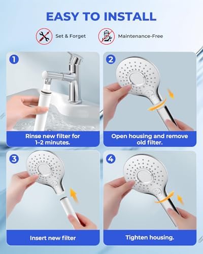 4 Pack Shower Head Filter Replacement Compatible with Cobbe Shower Head - Image 7