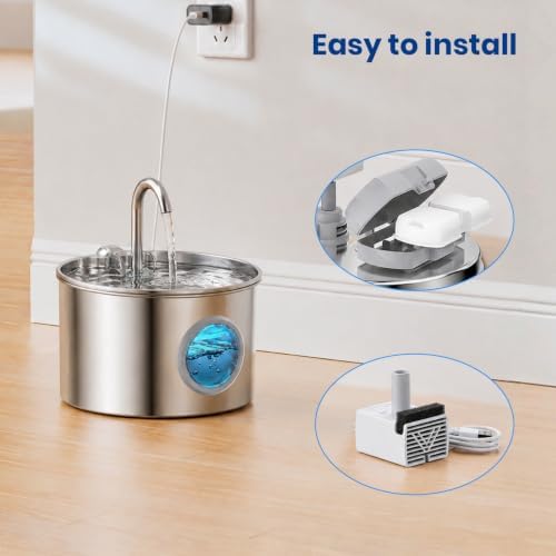 (16 Pack) Cat Water Fountain Filters Compatible with 2.2L/74oz Stainless Steel Cat Water Fountain.Pet Water Fountain Filter for Dog Fountain - Image 5