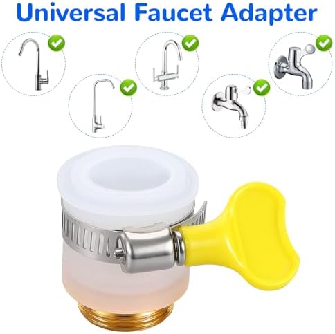 1 Pcs Faucet Hose Adapter, Kitchen Sink Faucet Adapter to Garden Hose Compatible with Multi-Water Filters, with 14-24mm Inner Diameter (0.55-0.94 inches) - Image 6