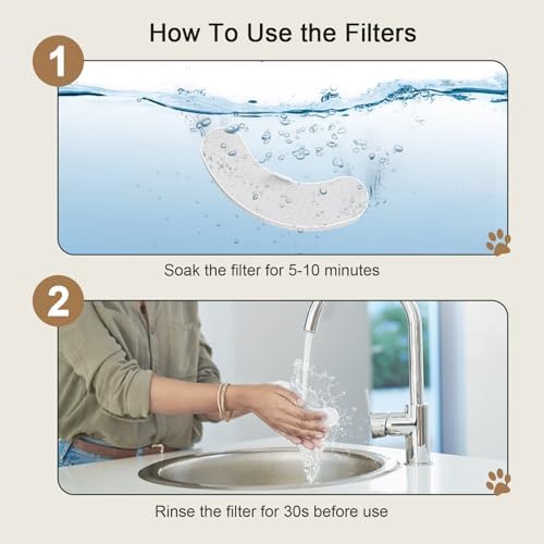 NPET Replacement Filters for Stainless Steel Wireless Cat Fountain 4 Packs - Image 6