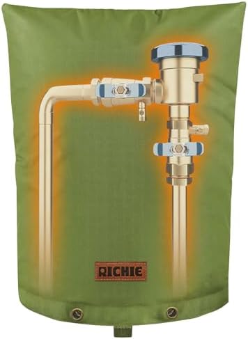 RICHIE Backflow Preventer Cover (5°F) Heavy-Duty 5-Layer Insulated Enclosure, Freeze & All-Weather Protection for Outdoor Pipe, Irrigation Sprinkler Valve, Well Water Pump & PVB, 12" Wx26 H Green by RICHIE