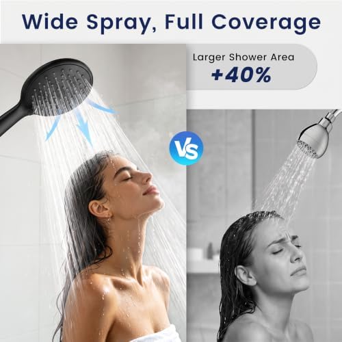 FEELSO Shower Head with Handheld, High Pressure Hand Held Shower Head - Image 5