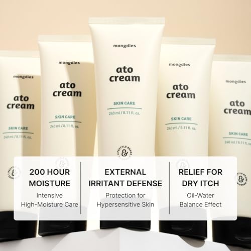 mongdies Baby Ato Cream | 200 Hr Long Lasting Hydration | Patented Ceracine™ & 6 Layer Ceramide Barrier Care | Intensive Moisturizer for Dry&Sensitive Skin | Dermatologist Tested | 8.11 fl oz | 3 Pack - Image 2