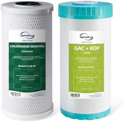 iSpring F2WGB21BKSNC 2-Stage Whole House Water Filter Set for WGB21B-KSNC by iSpring