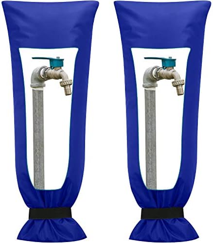 Frienda 2 Pcs Outdoor Faucet Cover for Winter Freeze Protection Large,Blue by Frienda