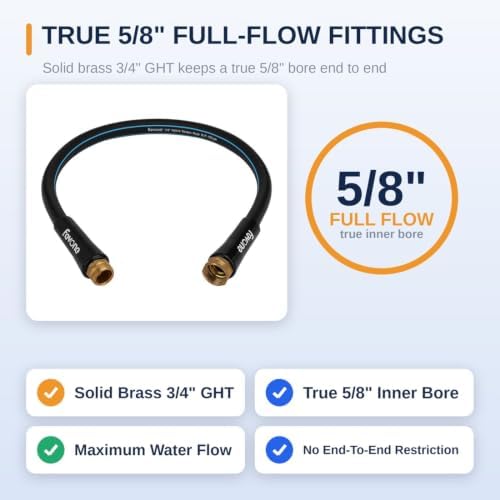 FEVONE 3 ft Lead-in Garden Hose, Leader Hose for Hose Reel - Image 4