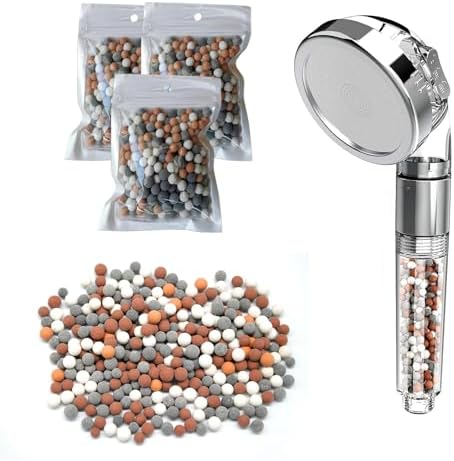 BLMHTWO 3 Packs Shower Head Beads, Shower Filter Beads Replacement by BLMHTWO