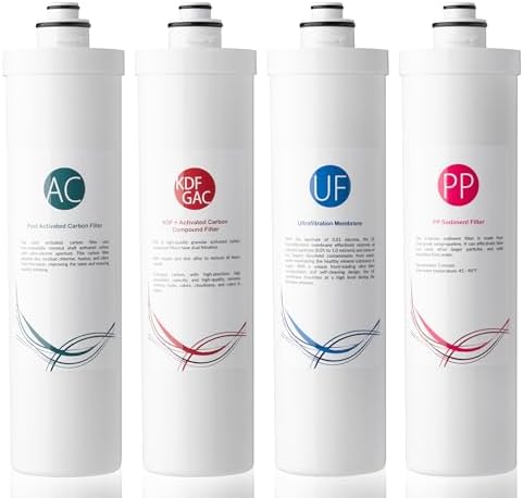iSpring F4-CUA4 Filter Set for 4-Stage Ultra Filtration Water System CU-A4 by iSpring