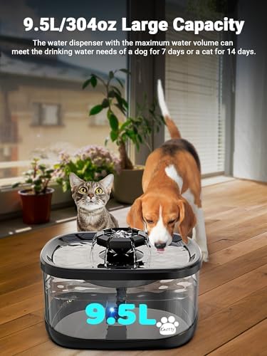 Kastty 2.5Gal/9.5L Dog Water Fountain 3 Flow Modes Cat Fountain,FS68 - Image 2