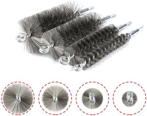 50 Inch Pipe Cleaning Brush Set with Stainless Steel Bristles - Image 3