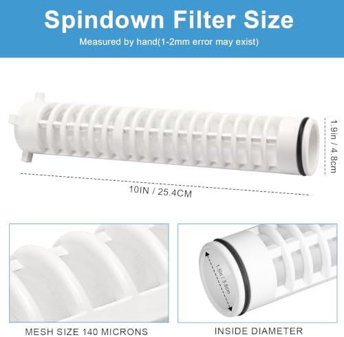 2" 140 Mesh Spin Down Filter Replacement Rusco Vu-Flow - Image 3
