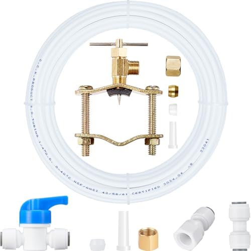 Ice Maker Water Line Kit - Hose,Fittings & Piercing Valve for Refrigerator by PURENATTUBINGANDFITTINGS