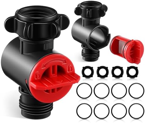 2 Pack Inline Water Filter for Garden Hoses, Hose Filter with Rubber Seal by Clickhere